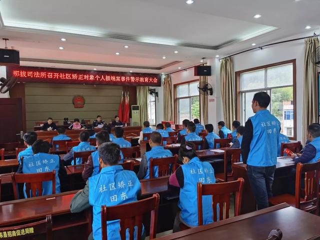 廣西：田東縣檢察院與縣社區(qū)矯正管理局聯(lián)合開(kāi)展社區(qū)矯正公開(kāi)警告警示教育行動(dòng)
